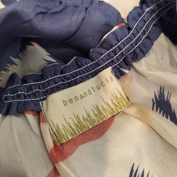 Ben and Lucia Floral Silk Blouse Top - Picture 8 of 9